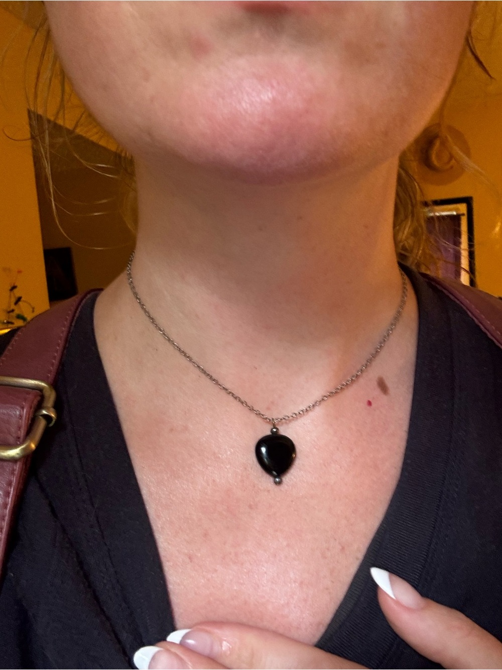 Black Pendant Necklace/Choker - Women Jewelry